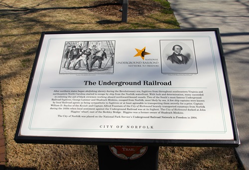 Underground Railroad plaque